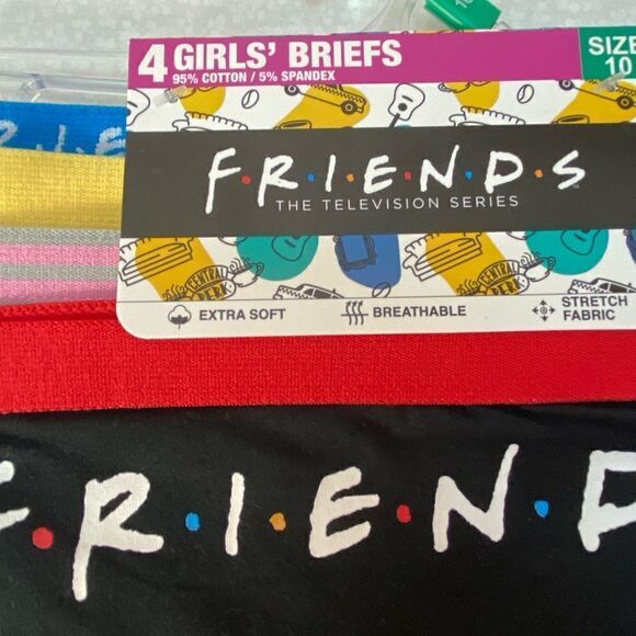 Warner’s Bros FRIENDS Girls Friends Underwear Brief 4 Pack - Picture 7 of 10